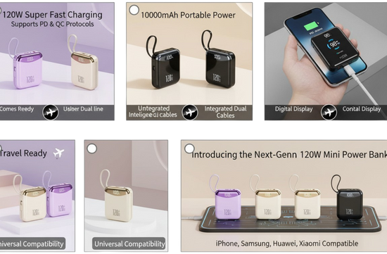 Batterie portable 20000mAh 66W charge rapide