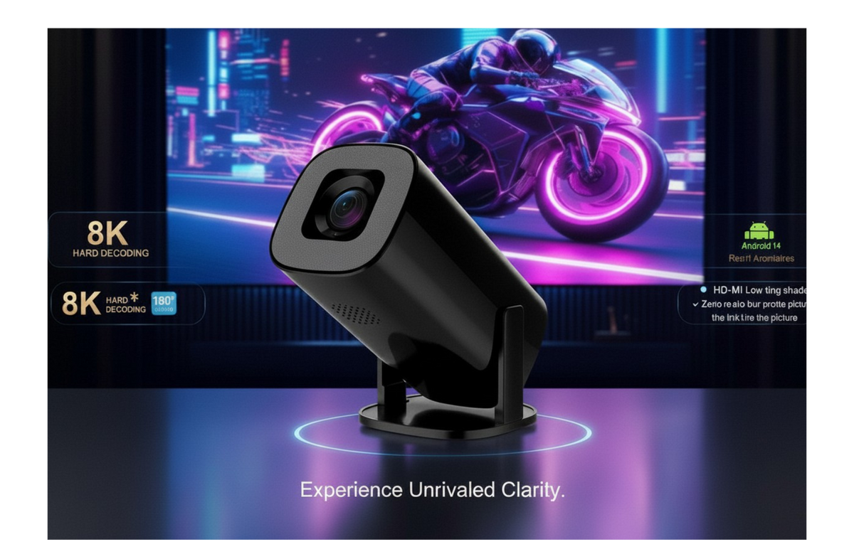 Projecteur Portable 720P WiFi6 Android 14
