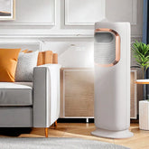 Climatiseur portable 3-en-1 avec chaleur A year-round climate solution in one portable device. Cool in summer, heat in winter, and humidify all year long — no installation required. 3-in-1: air cooler, heater, and humidifierWorks in all seasons — cooling and heating modesPortable and lightweight — move it room to roomNo installation needed — plug and useQuiet operation suitable for home and office One device for every season. Comfort all year round.
