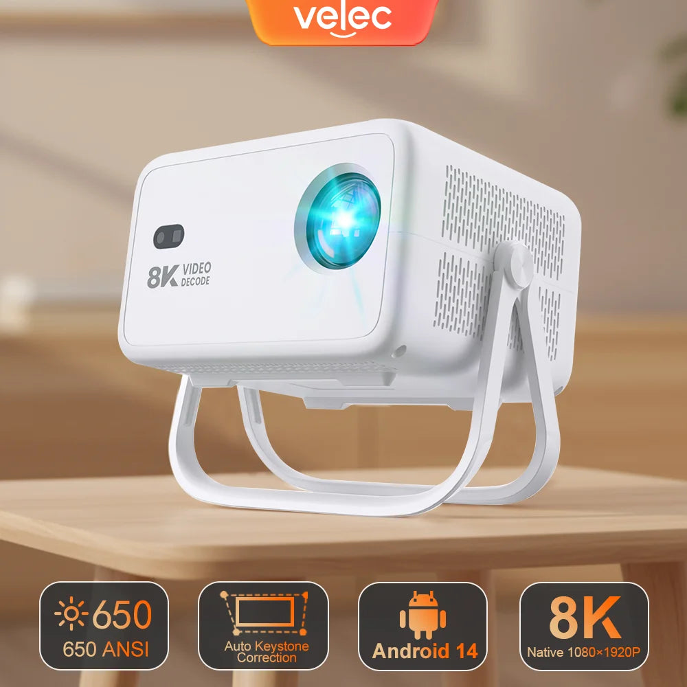 Projecteur Velec TP350 1080P 650 ANSI Auto-focus Android 14 — Outdoor & indoor