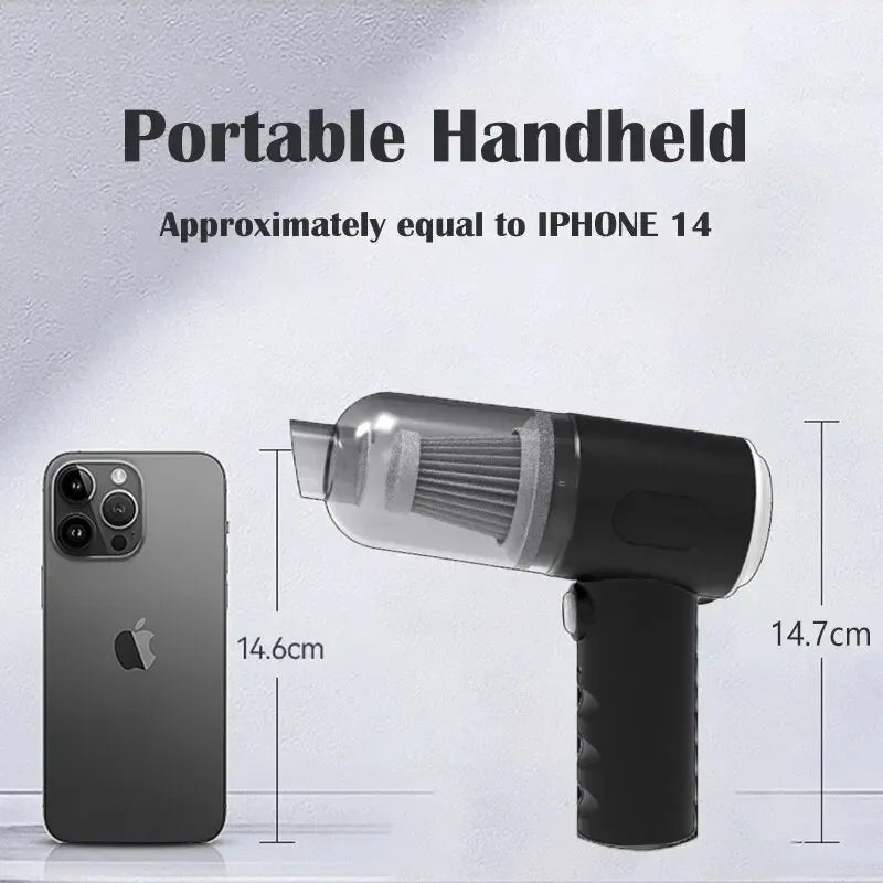 Mini Cordless Vacuum Cleaner 9000Pa Wet & Dry USB