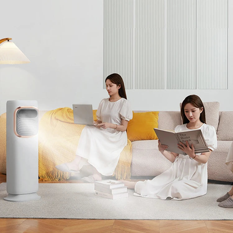 Climatiseur portable 3-en-1 avec chaleur A year-round climate solution in one portable device. Cool in summer, heat in winter, and humidify all year long — no installation required. 3-in-1: air cooler, heater, and humidifierWorks in all seasons — cooling and heating modesPortable and lightweight — move it room to roomNo installation needed — plug and useQuiet operation suitable for home and office One device for every season. Comfort all year round.