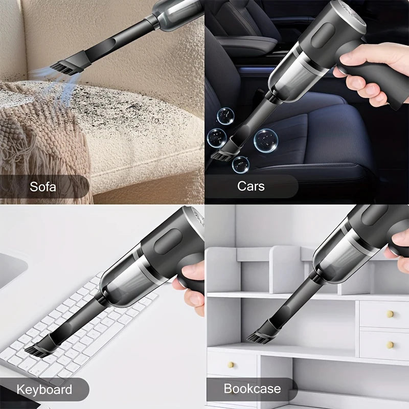 High-Power Cordless Vacuum Cleaner 120W Wet & Dry 2h Charge